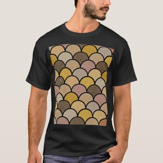 Australische Aboriginal: Kleurrijke gestippelde Vi T-shirt (Voorkant)