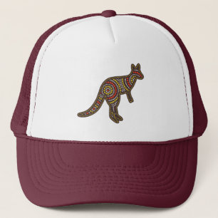 Australische Aboriginal Kunst – Kangoeroe Spirit D Trucker Pet