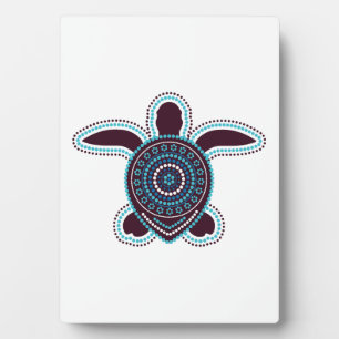 Australische Aboriginal Kunst Schildpad Fotoplaat