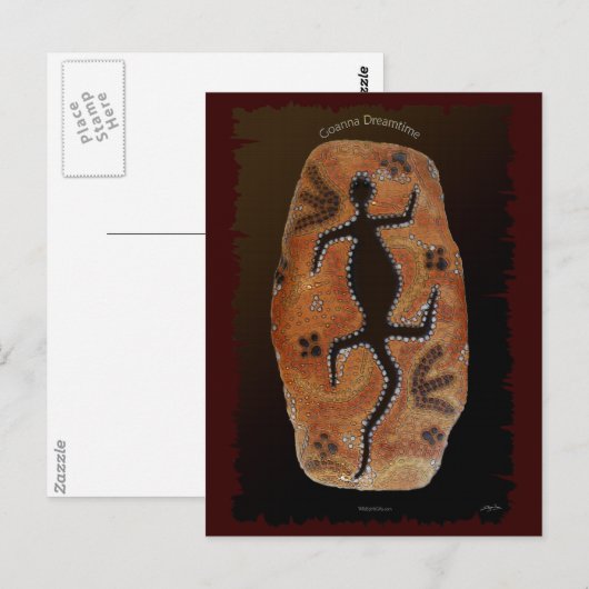 Australische Aboriginal Lizard Goanna Dreaming Kaa Briefkaart (Voorkant / Achterkant)