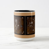 Australische aboriginal Style Desert Art Tweekleurige Koffiemok (Center)