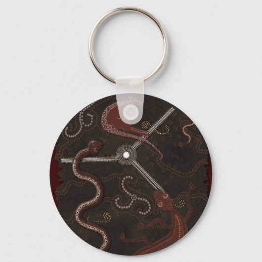 Australische Aboriginal Style Sleutelhanger (Voorkant)