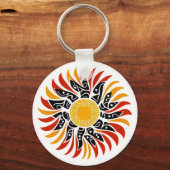 Australische Aboriginal Sunshine Art Sleutelhanger (Voorkant)