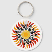Australische Aboriginal Sunshine Art Sleutelhanger (Achterkant)