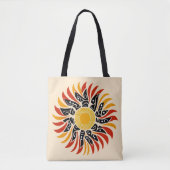Australische Aboriginal Sunshine Art Tote Bag (Voorkant)