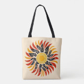 Australische Aboriginal Sunshine Art Tote Bag (Achterkant)