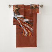 Australische Aboriginal-thema Cockatiel Bad Handdoek (Insitu)