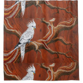 Australische Aboriginal-thema Cockatiel Douchegordijn (Voorkant)