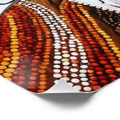 Australische Aboriginal-thema Cockatiel Perfect Poster (Hoek)