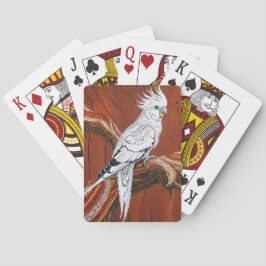 Australische Aboriginal-thema Cockatiel Pokerkaarten