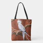 Australische Aboriginal-thema Cockatiel Tote Bag (Achterkant)