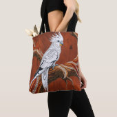 Australische Aboriginal-thema Cockatiel Tote Bag (Dichtbij)