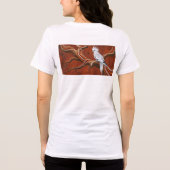 Australische Aboriginal-thema Cockatiel Tri-Blend Shirt (Achterkant)