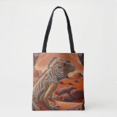 Australische Aboriginal-thema Iguana Tote Bag (Voorkant)