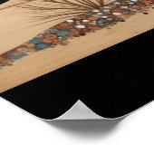 Australische Aboriginal-thema Kangoeroe Poster (Hoek)