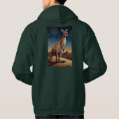 Australische Aboriginal-thema Kangoeroe Scene Hoodie (Achterkant)
