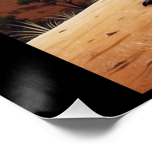 Australische Aboriginal-thema Kangoeroe Scene Perfect Poster (Hoek)