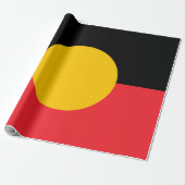 Australische Aboriginal vlag Cadeaupapier (Uitgerold)