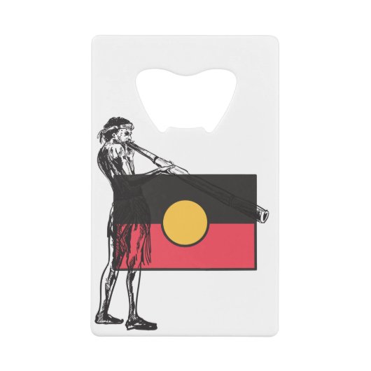 Australische Aboriginal-vlag Creditkaart Flessenopener (Voorkant)