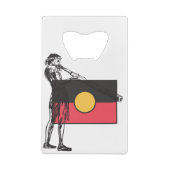 Australische Aboriginal-vlag Creditkaart Flessenopener (Achterkant)