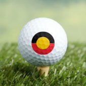 Australische Aboriginal-vlag Golfballen (Insitu Shirt)