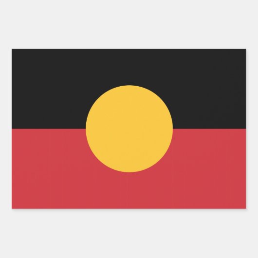 Australische Aboriginal vlag Inpakpapier Vel (Voorkant)