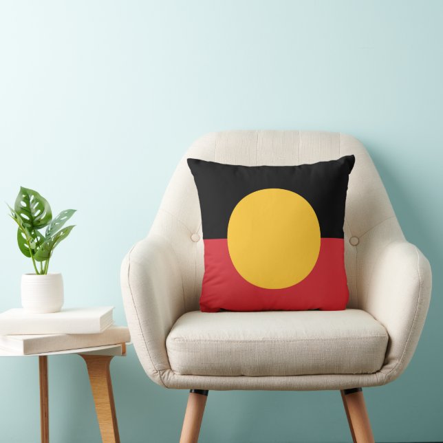 Australische Aboriginal vlag Kussen (Stoel)