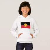 Australische Aboriginal vlag met glimlach (Voorkant volledig)