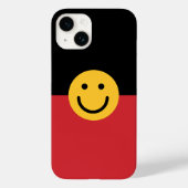 Australische Aboriginal vlag met glimlach Case-Mate iPhone Case (Achterkant)
