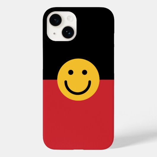 Australische Aboriginal vlag met glimlach Case-Mate iPhone Case (Achterkant)