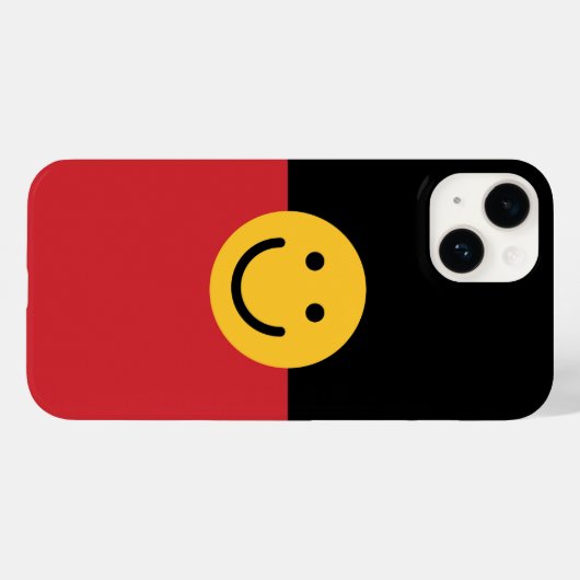 Australische Aboriginal vlag met glimlach Case-Mate iPhone Case (Achterkant (horizontaal))