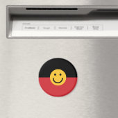 Australische Aboriginal vlag met glimlach Magneet (Insitu (Vaatwasser))