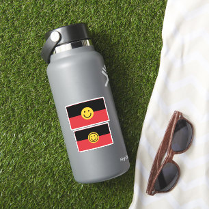 Australische Aboriginal vlag met glimlach Sticker