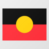 Australische Aboriginal vlag Raamsticker (Vel)