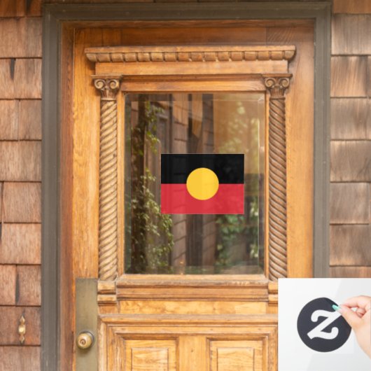 Australische Aboriginal vlag Raamsticker (Huis Deur)