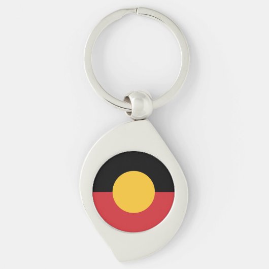 Australische Aboriginal vlag Sleutelhanger (Voorkant)