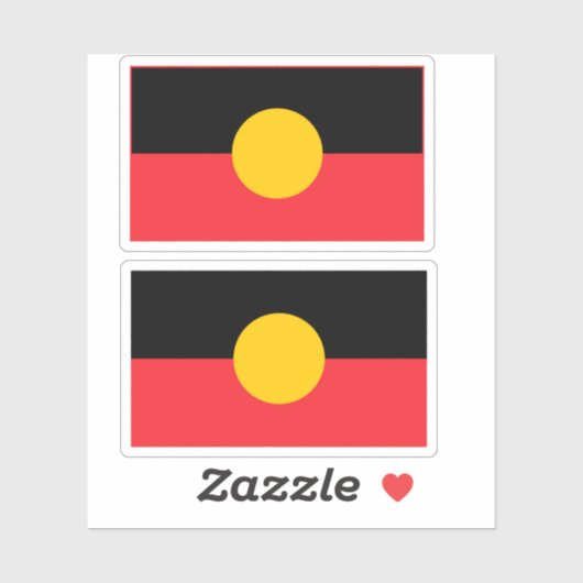 Australische Aboriginal vlag Sticker (Vel)