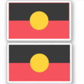 Australische Aboriginal vlag Sticker (Voorkant)