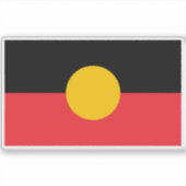 Australische Aboriginal vlag Sticker (Voorkant)