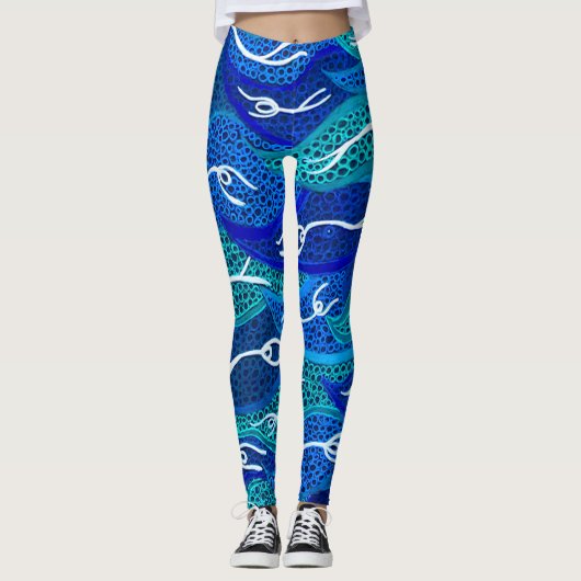 Australische Aboriginal Water Spirits Leggings (Voorkant)