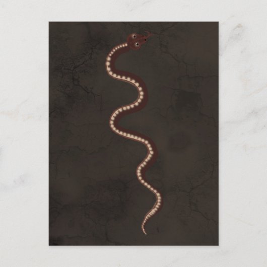 Australische aboriginal woestijnslangenkunst briefkaart (Voorkant)
