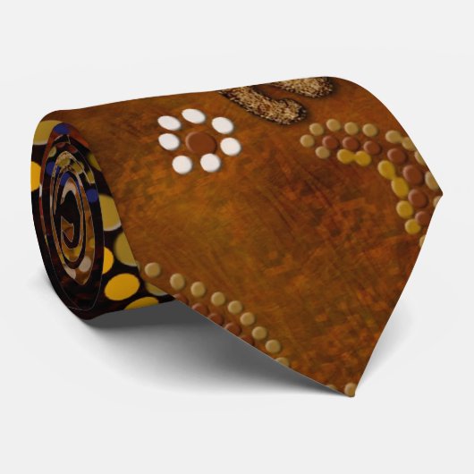 Australische aboriginal woestijnwarmte & wilde die stropdas (Opgerold)