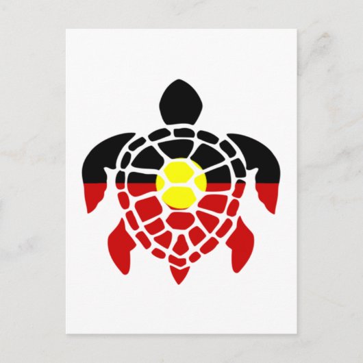 Australische Aboriginal Zee Turtle Briefkaart (Voorkant)