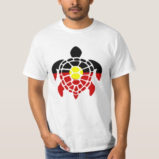 Australische Aboriginal Zee Turtle T-shirt (Voorkant)