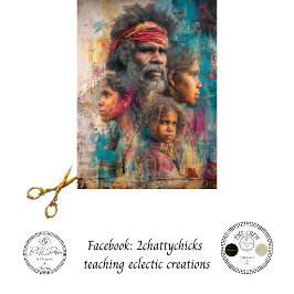 Australische Aboriginale Oudsten Familie Culturele Tissuepapier
