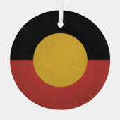 Australische Aborigines Glas Ornament (Achterkant)