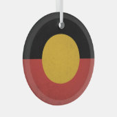 Australische Aborigines Glas Ornament (Voorkant Rechts)