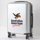 Australische Amerikaanse superheld Cartoon Sticker (Koffer)