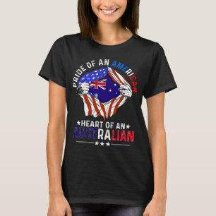 Australische Amerikaanse vlag T-shirt
