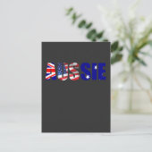 Australische Amerikaanse vlag usa Proud op 4 juli Briefkaart (Staand voorkant)